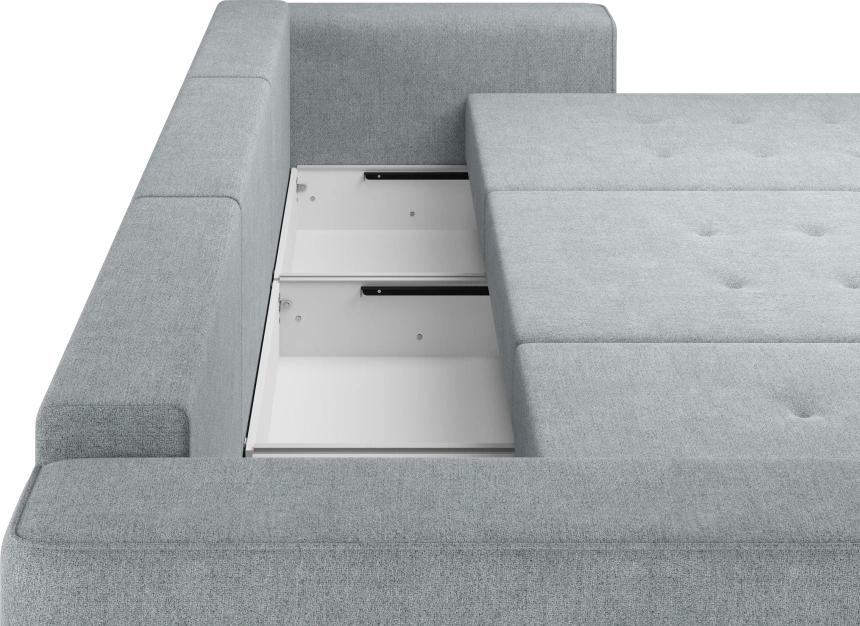 Диван П-образный трехместный Конте, модель 036, Danco 995 (серый)