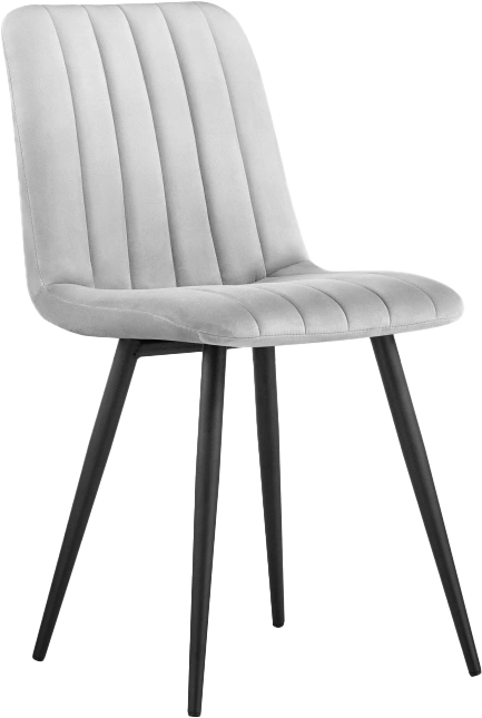 Стул Дани, на металлокаркасе, серый велюр velutto 52 / черный