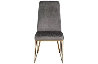 Стул 30C-20140, мягкий, серый / золото