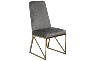 Стул 30C-20140, мягкий, серый / золото