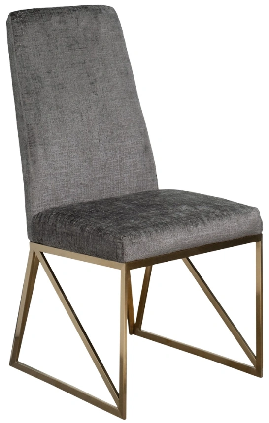  Стул 30C-20140,  мягкий, серый / золото 