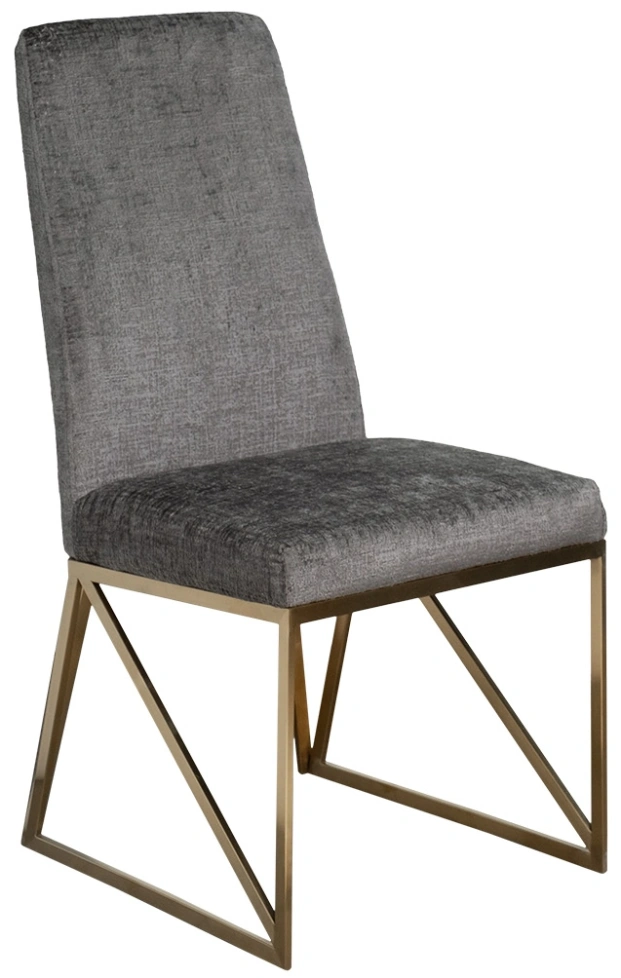  Стул 30C-20140,  мягкий, серый / золото 