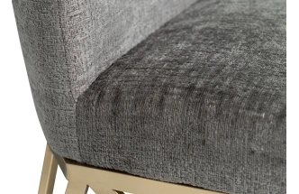 Стул 30C-20140, мягкий, серый / золото