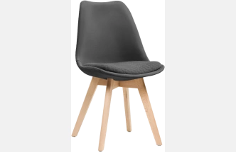 Стул Bonuss, велюр, dark gray / wood