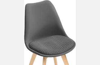 Стул Bonuss, велюр, dark gray / wood