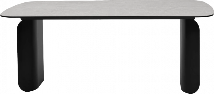 Кухонный стол Nord 200, TL-102 Бежевый мрамор, испанская керамика, черный каркас