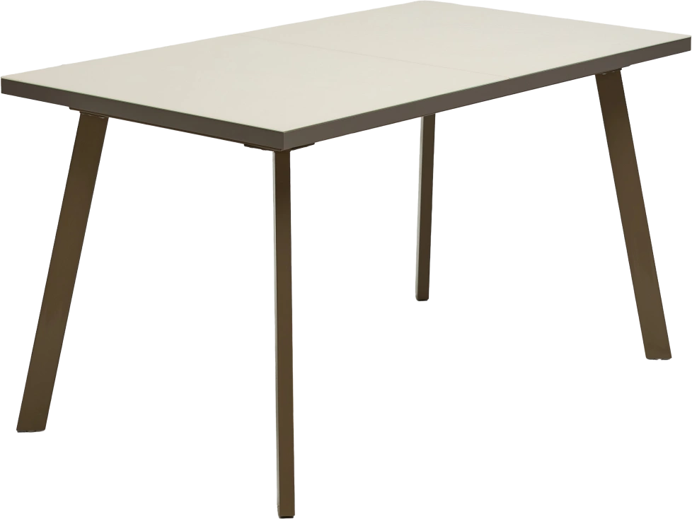 Кухонный стол раздвижной Форел 140, капучино, стекло, капучино