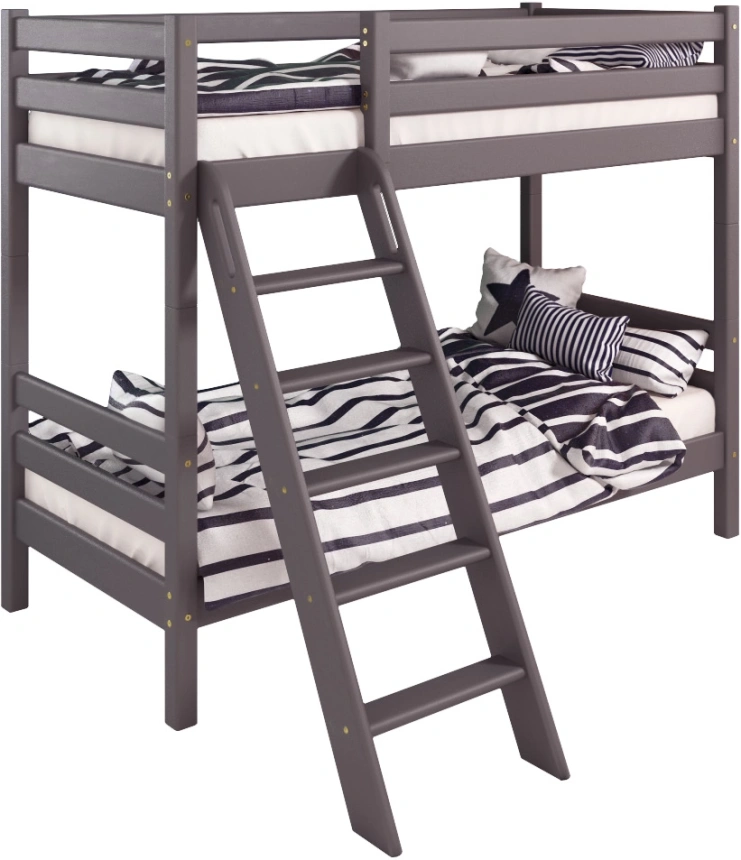 Детская двухъярусная кровать Соня-10, с наклонной лестницей, лаванда