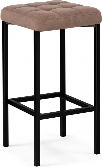 Барный табурет Лофт, микровелюр катания корица / черный матовый