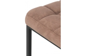 Барный табурет Лофт, микровелюр катания корица / черный матовый