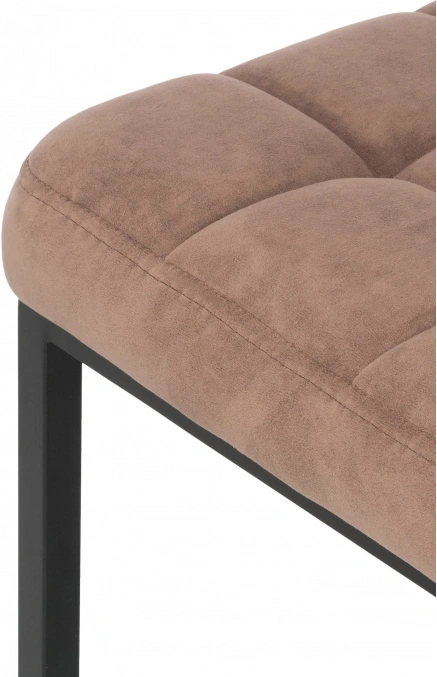 Барный табурет Лофт, микровелюр катания корица / черный матовый