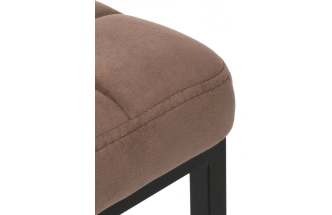 Барный табурет Лофт, микровелюр катания корица / черный матовый