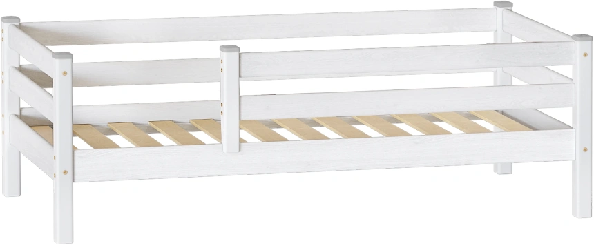 Детская кровать Софи, с бортиками, 80*190, белый лак