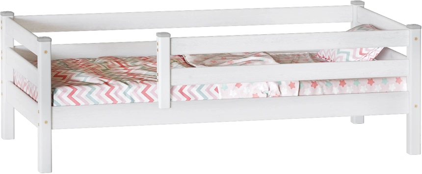 Детская кровать Софи, с бортиками, 80*190, белый лак