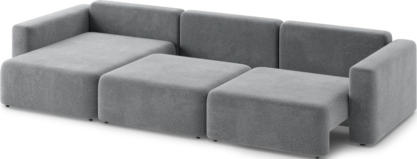 Диван угловой трехместный Дарио, модель 144, OVIS 83 (темно-серый)