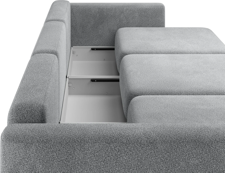 Диван угловой трехместный Дарио, модель 144, OVIS 83 (темно-серый)