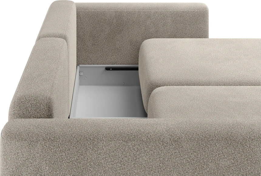 Диван угловой двухместный Дарио, модель 144, OVIS 13 (серый)