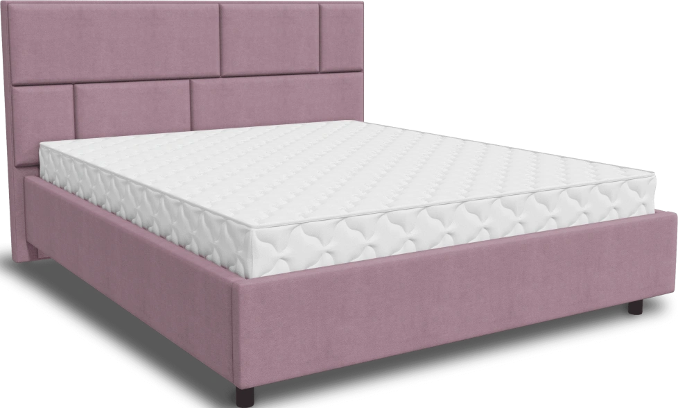 Кровать Невада 3, мягкая, двуспальная, 180x200, Fresh Deep Lavender