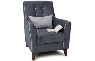 Кресло для отдыха Френсис, Amigo graphite (темно-серый), Amigo esh (светло-серый)