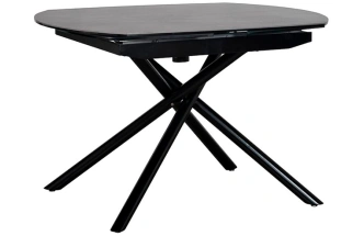 Обеденный раздвижной стол 83MC-1957DT BL, 120(178), керамика, черный мрамор / черный