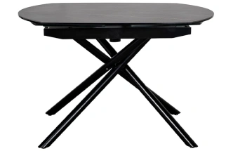 Обеденный раздвижной стол 83MC-1957DT BL, 120(178), керамика, черный мрамор / черный