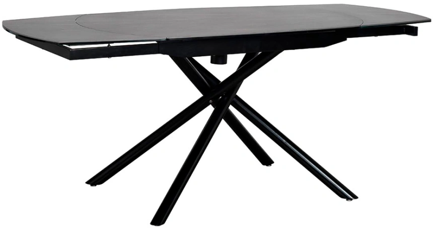 Обеденный раздвижной стол 83MC-1957DT BL, 120(178), керамика, черный мрамор / черный