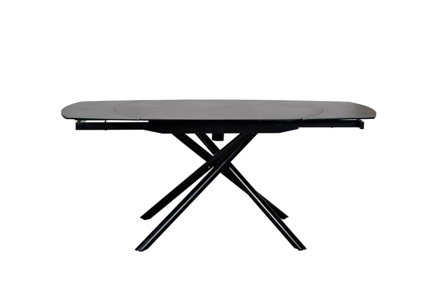 Обеденный раздвижной стол 83MC-1957DT BL, 120(178), керамика, черный мрамор / черный