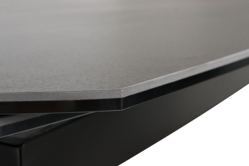 Обеденный раздвижной стол 83MC-1957DT BL, 120(178), керамика, черный мрамор / черный