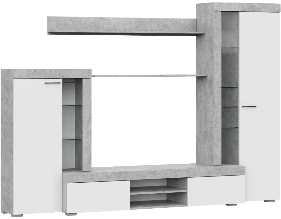 Стенка Swede, цемент светлый / белый
