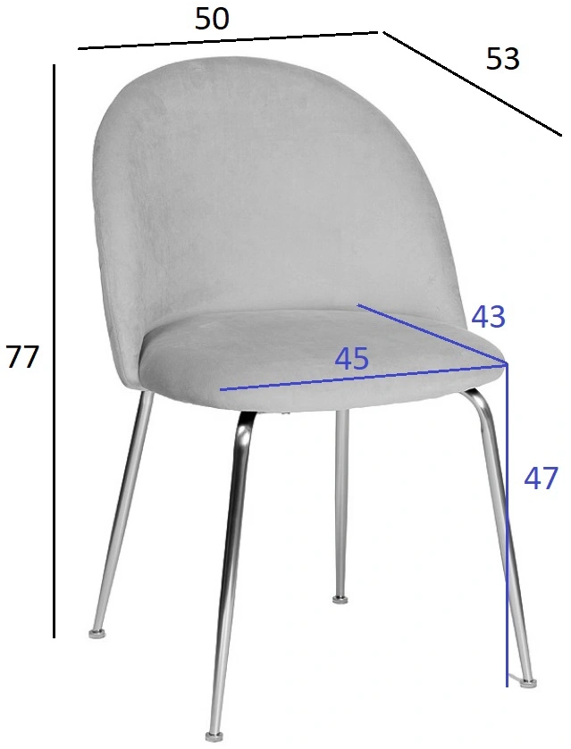 Стул 30C-301-1G BG, мягкий, велюр, бежевый