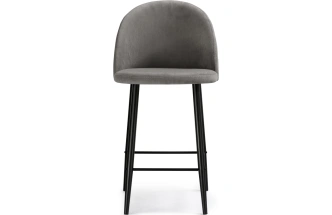 Полубарный стул Амизуре, темно-серый / черный матовый