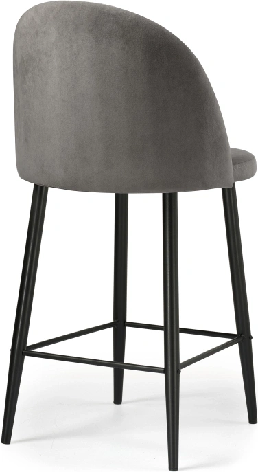 Полубарный стул Амизуре, темно-серый / черный матовый