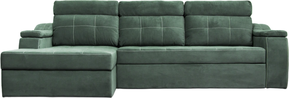 Диван угловой Бруно, MONAKO-A 15, нить белая, угол левый