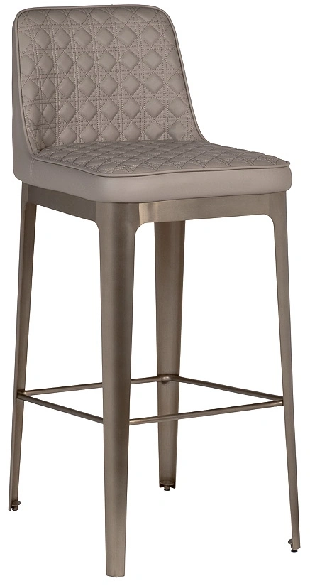 Барный стул 58DB-19303, искусственная кожа, светло-серый