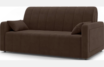 ​Диван прямой Борго 160, модель 107, Ultra Chocolate​ (шоколадный) / венге
