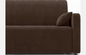 ​Диван прямой Борго 160, модель 107, Ultra Chocolate​ (шоколадный) / венге