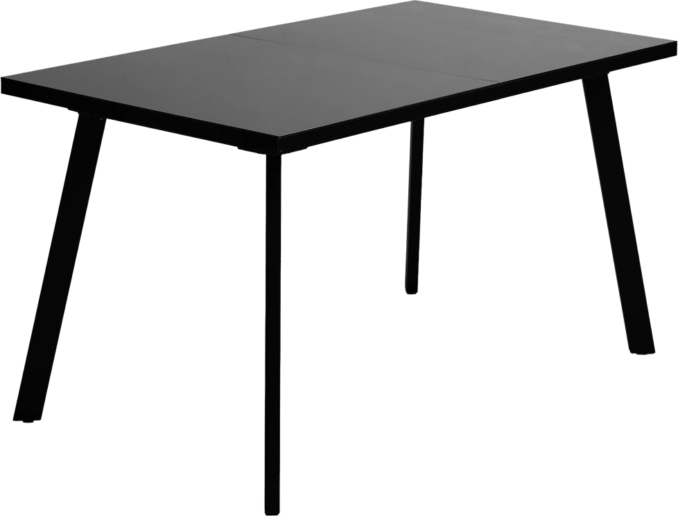 Кухонный стол раздвижной Форел 140, черный, стекло, черный