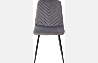 Стул Duke, мягкий, Bluvel-14 grey, велюр, черный каркас