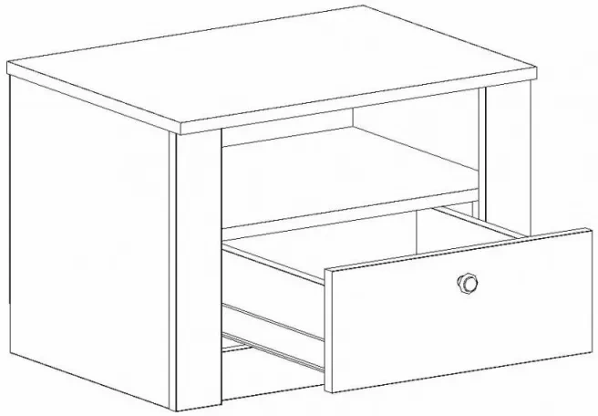 Тумба прикроватная Даллас, с ящиком, дуб винтерберг / таксония