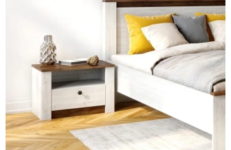 Тумба прикроватная Даллас, с ящиком, дуб винтерберг / таксония