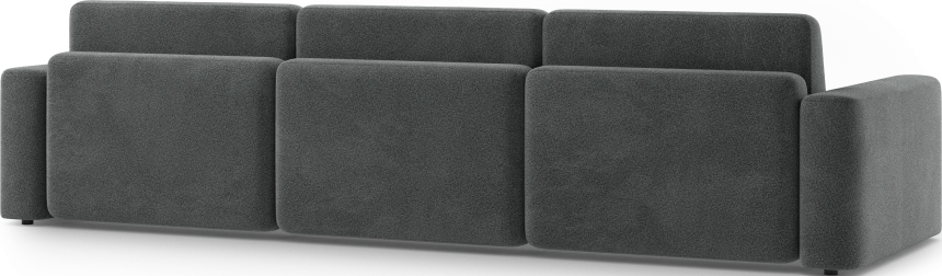 Диван угловой трехместный Дарио, модель 144, OVIS 86 (графитовый)