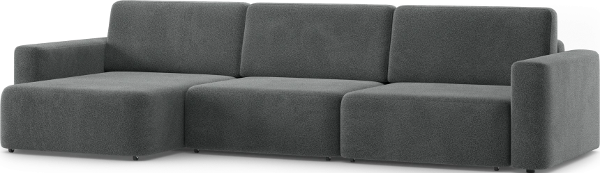 Диван угловой трехместный Дарио, модель 144, OVIS 86 (графитовый)