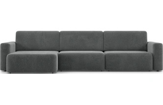 Диван угловой трехместный Дарио, модель 144, OVIS 86 (графитовый)