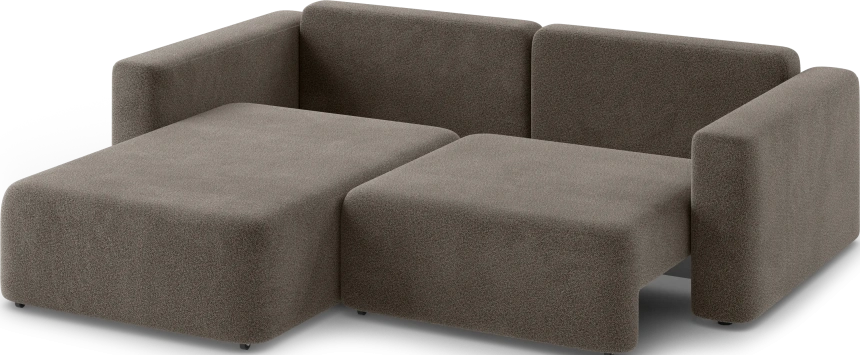 Диван угловой двухместный Дарио, модель 144, OVIS 30 (коричневый)