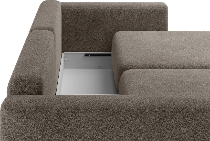 Диван угловой двухместный Дарио, модель 144, OVIS 30 (коричневый)