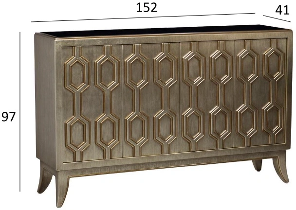 Комод ART-2919-S, с полками