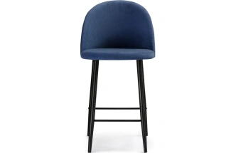 Полубарный стул Амизуре, темно-синий / черный матовый