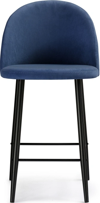 Полубарный стул Амизуре, темно-синий / черный матовый