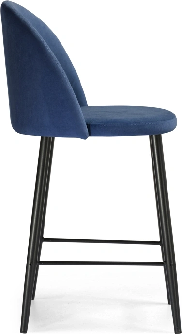 Полубарный стул Амизуре, темно-синий / черный матовый