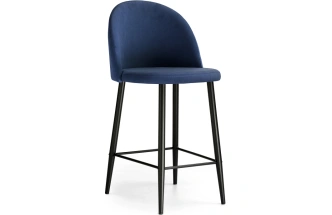 Полубарный стул Амизуре, темно-синий / черный матовый